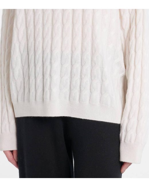 Pull Polo Magnolie En Cachemire Lisa Yang en coloris White