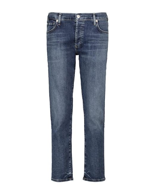 Citizens of Humanity Blue Emerson Mid-Rise Boyfriend Jeans