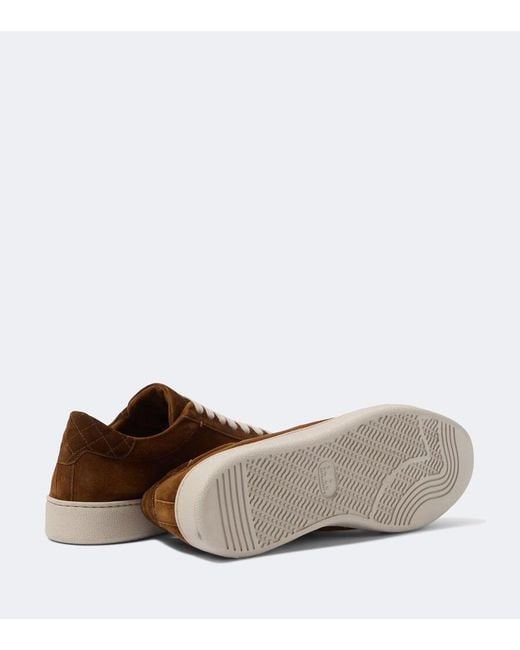 Eleventy Brown Suede Sneakers for men
