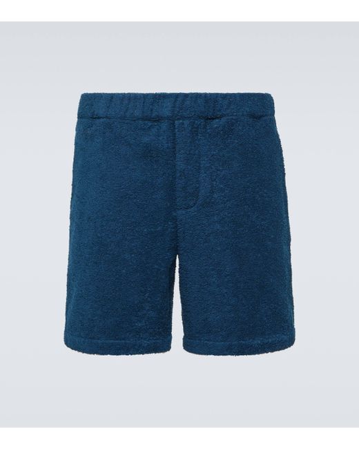 Short en coton Prada pour homme en coloris Blue