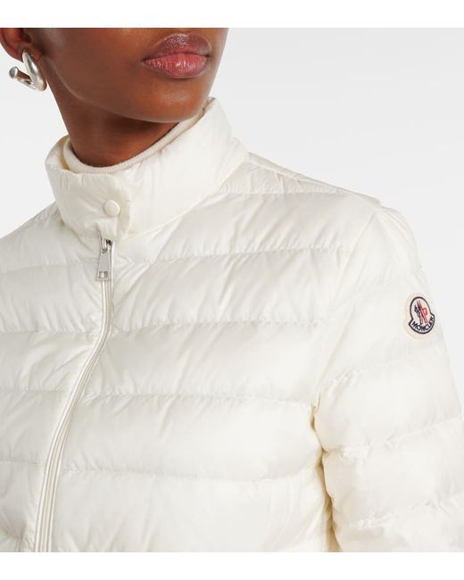 Moncler White Lans Packable Short Down Jacket