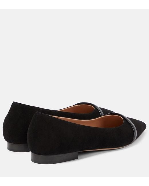 Malone Souliers Black Jhene Leather Ballet Flats