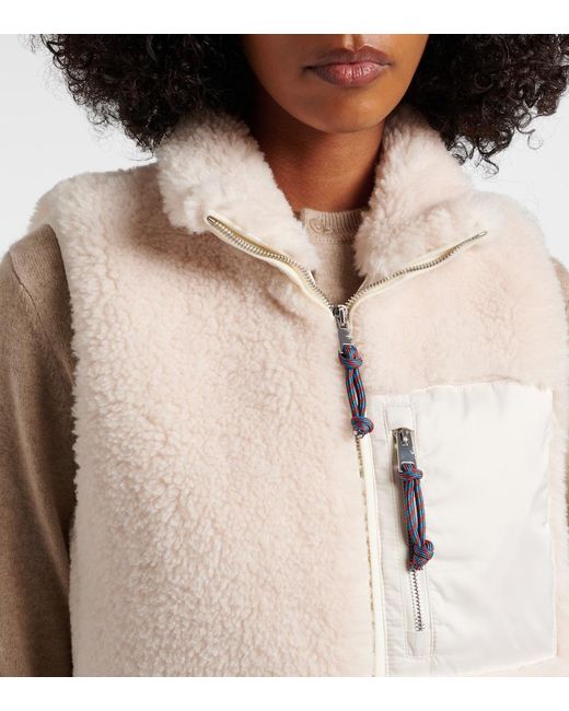 Tory Burch Natural Zip-Up Vest
