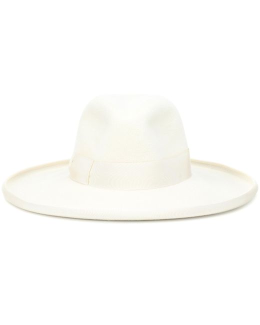 Gucci White Wide-brimmed Felt Hat