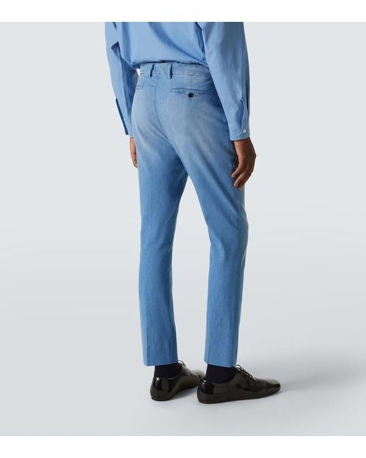 Prada Blue Mid-Rise Slim Jeans for men