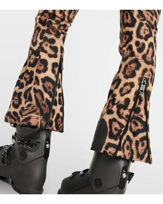 Goldbergh Brown Purr Leopard-print Ski Pants