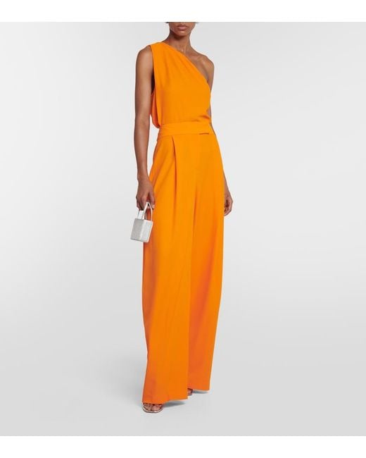 The Sei Orange Pleated Wide-Leg Pants