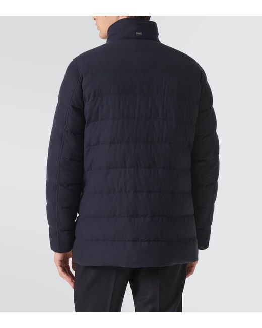 Herno Daunenjacke Aus Einem Kaschmirgemisch in Blue für Herren
