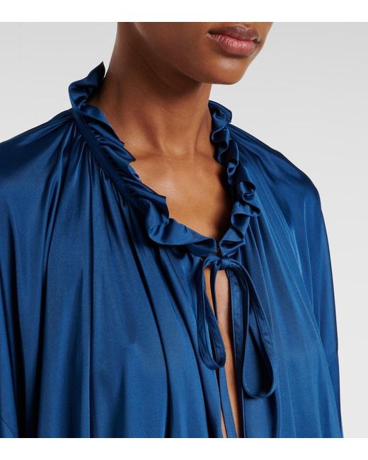 Saint Laurent Blue Bluse