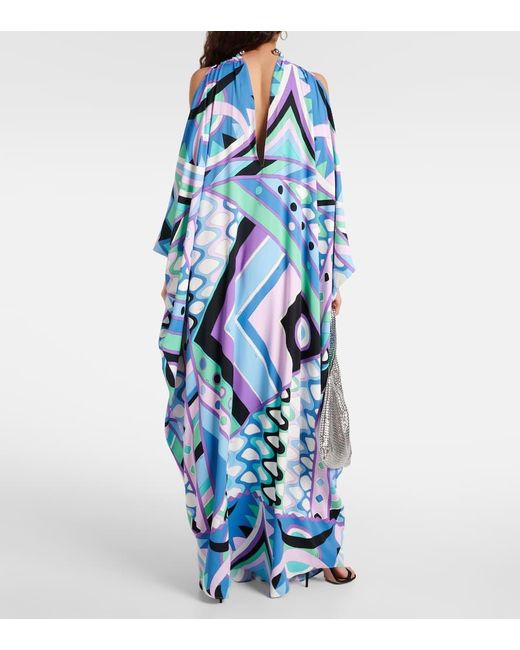 Emilio Pucci Blue Vivara Silk Kaftan