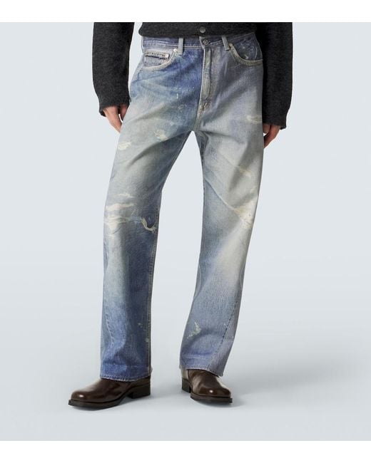Our Legacy Blue Third Cut Trompe L'Oil Straight Jeans for men