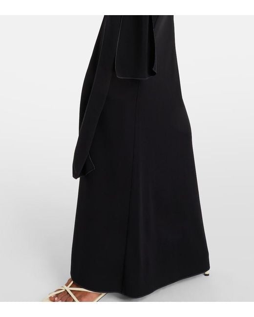 Sportmax Black Cutout Jersey Maxi Dress