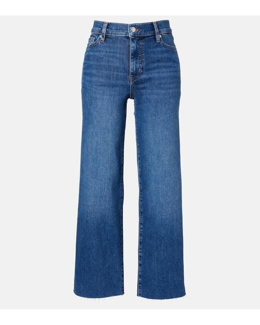 Jeans Anchos Le Slim Palazzo Crop FRAME de color Blue