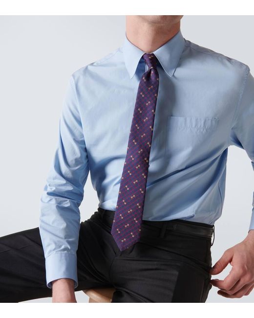 Gucci Krawatte GG aus Seiden-Jacquard in Blue für Herren