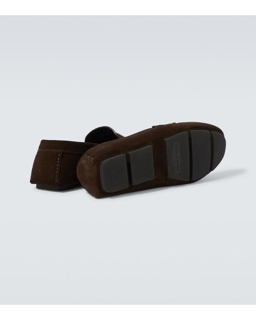 Dolce & Gabbana Brown Suede Loafers for men