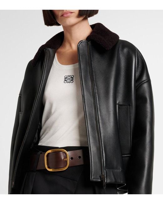 Cinturon Rounded De Piel Loewe de color Brown