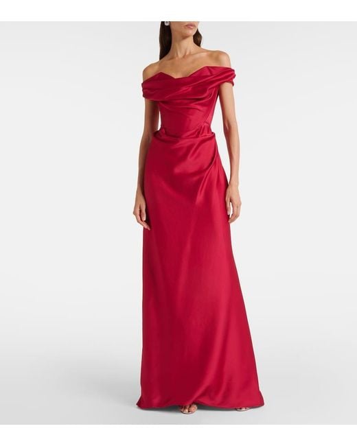 Vivienne Westwood Pink Nova Cocotte Satin Corset Gown