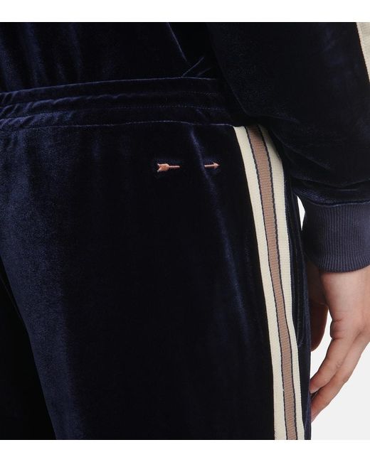 The Upside Blue Monaco Freya High-Rise Velour Sweatpants