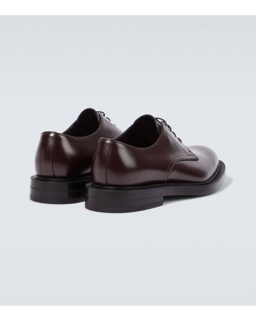 Gucci Brown Leather Oxford Shoes for men