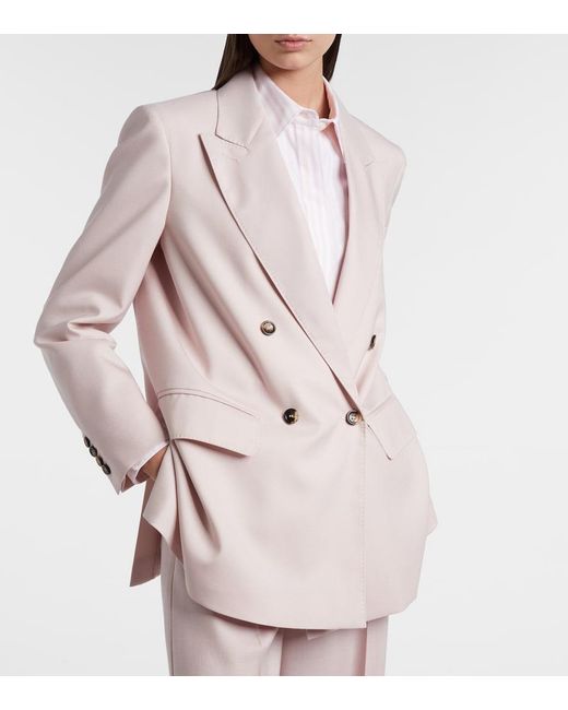 Max Mara Pink Ombrosa Wool-Blend Blazer