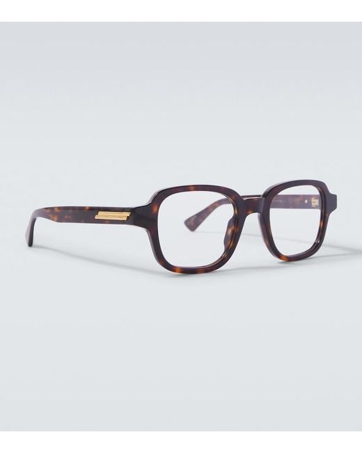 Bottega Veneta Brown Stretch Square Glasses for men