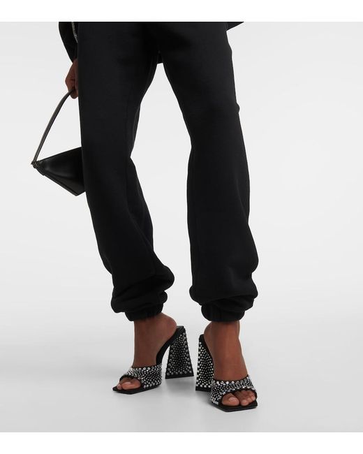 The Attico Black Penny Cotton Jersey Sweatpants