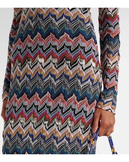 Abito Midi Con Lame A Zig-Zag di Missoni in Multicolor