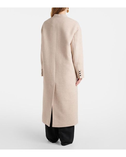 Isabel Marant Natural Eris Wool-Blend Coat
