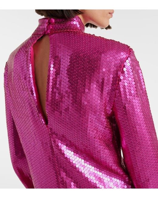 ‎Taller Marmo Pink Minikleid Gina Mit Pailletten Und Federn