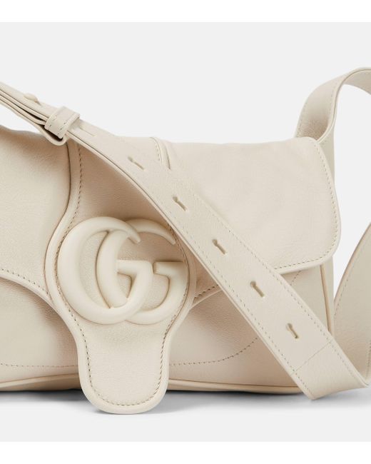 Gucci Natural Aphrodite Small Leather Shoulder Bag