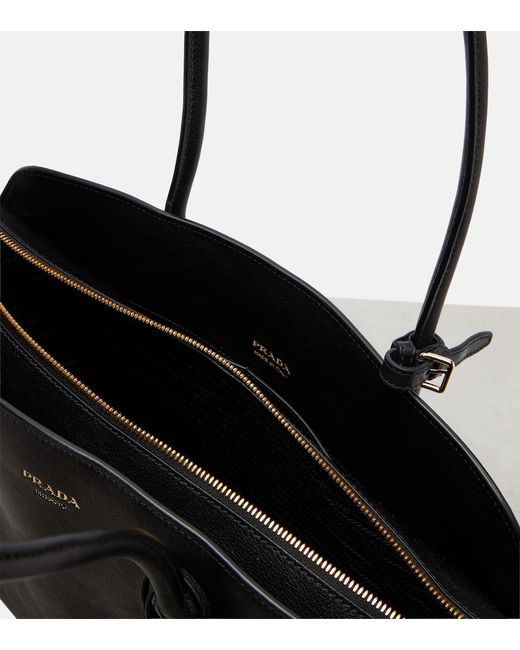 Prada Black Large Leather Tote Bag