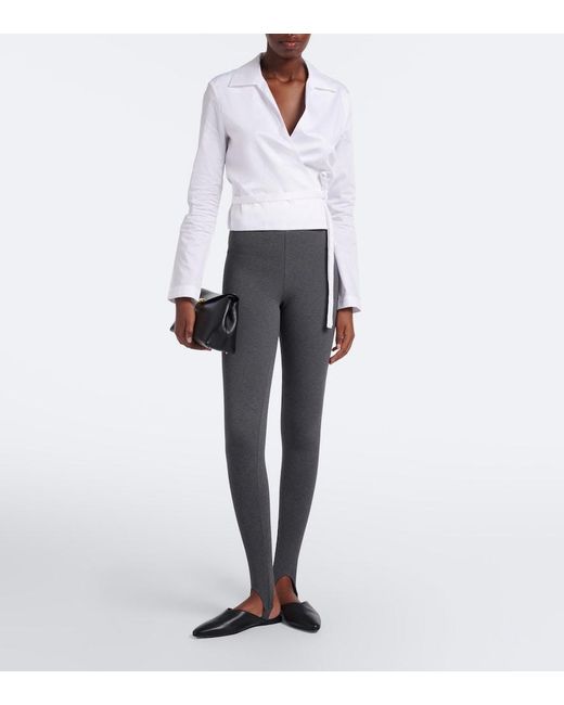 TOVE Gray Soreena Stirrup Leggings