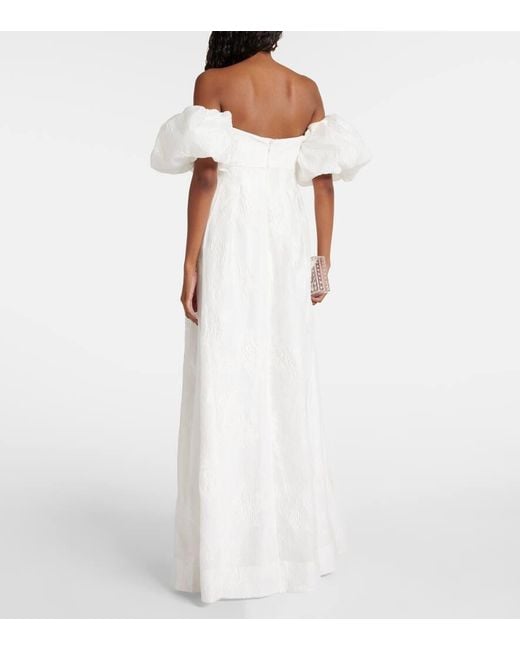 Rebecca Vallance White Off-Shoulder-Robe Matchmaker