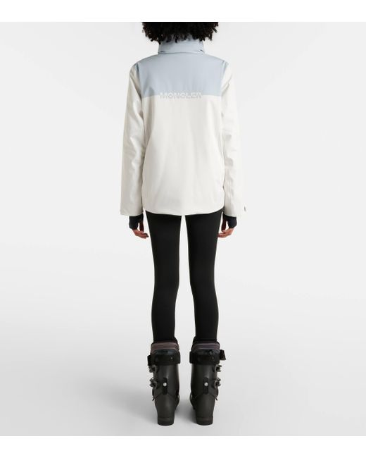 Moncler White Bouvreuil Down Jacket