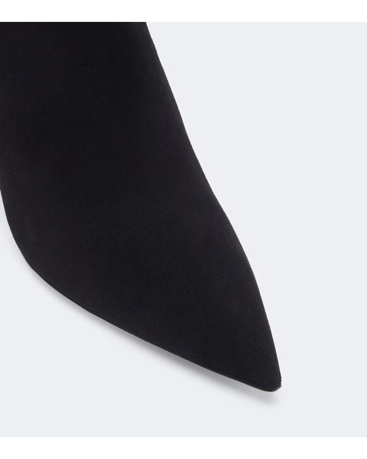Rene Caovilla Black Cleo Embellished Suede Knee-High Boots