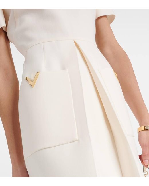 Miniabito VGold in Crepe Couture di Valentino in Natural