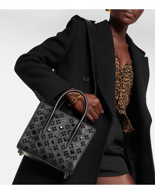 Christian Louboutin Black Paloma Mini Embellished Leather Tote Bag
