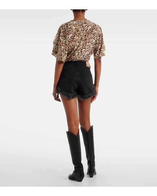 Shorts Di Jeans Eneidao di Isabel Marant in Black