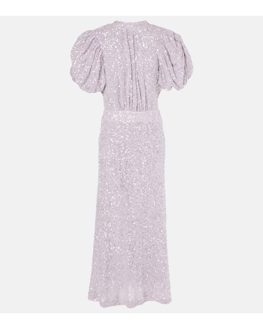 Vestido Largo Con Espalda Abierta ROTATE BIRGER CHRISTENSEN de color Purple