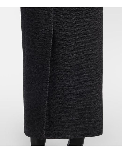 Isabel Marant Black Mantel Eris Aus Einem Wollgemisch
