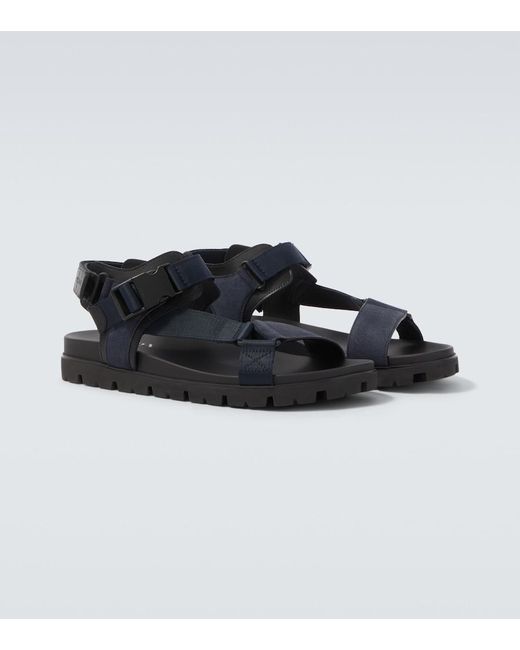 Prada Black Suede Sandals for men