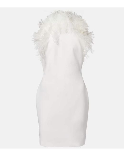 Robe A Plumes The Attico en coloris White