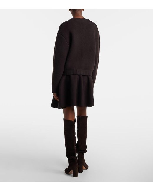 Lisa Yang Black Wren Cashmere Miniskirt