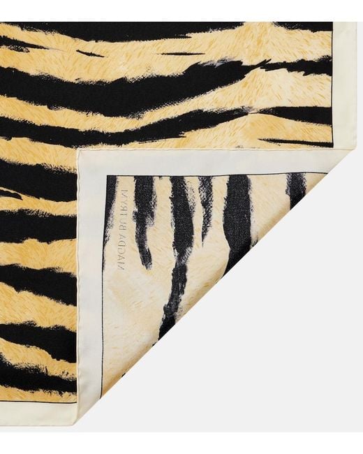 Magda Butrym Metallic Printed Silk Scarf