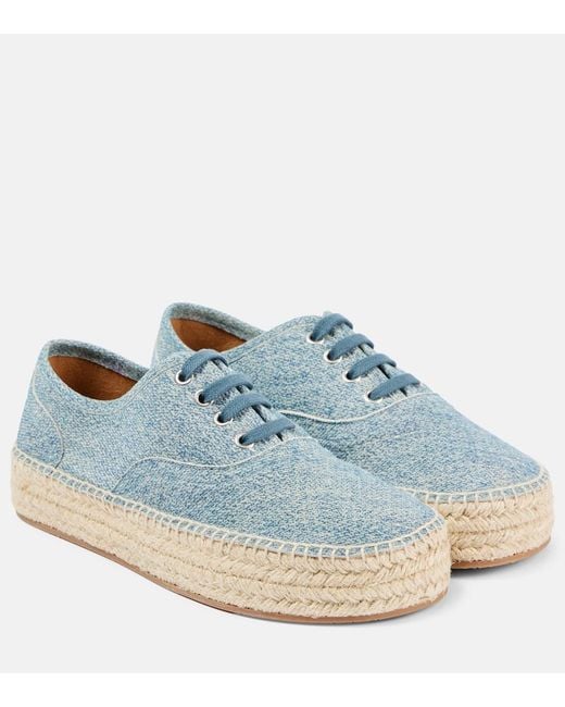 J.W. Anderson Blue Suede Espadrilles