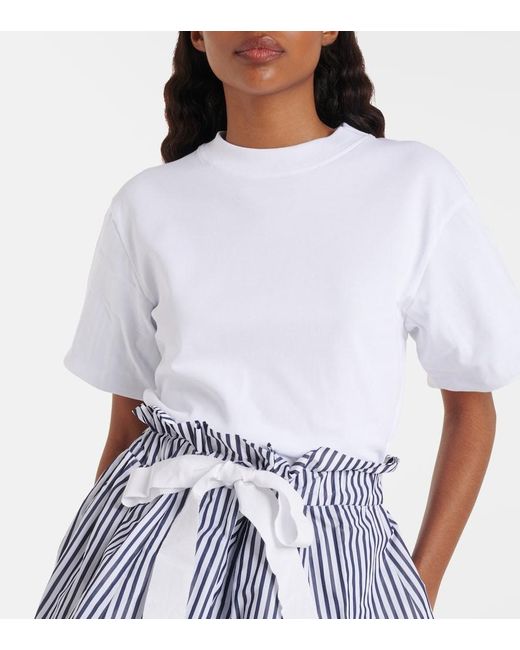 Patou White Cotton Jersey T-Shirt