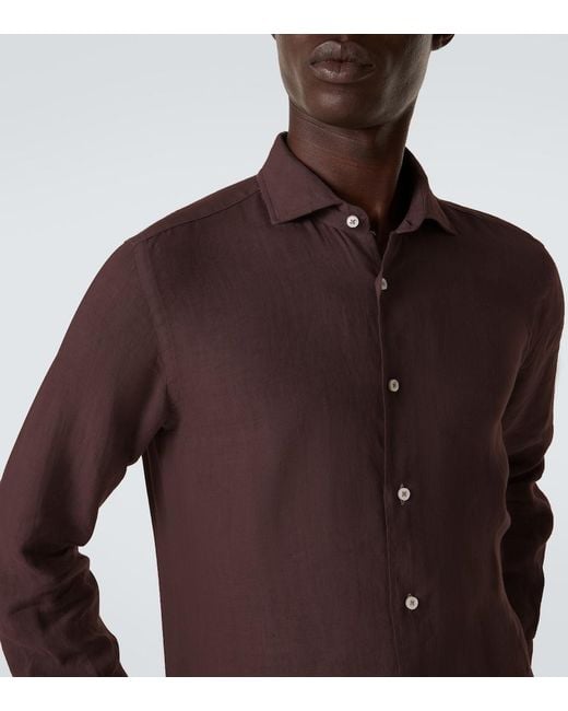 Camicia di Fedeli in Brown da Uomo