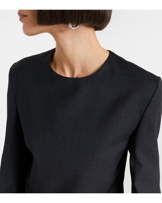 Totême  Black Wool Blouse
