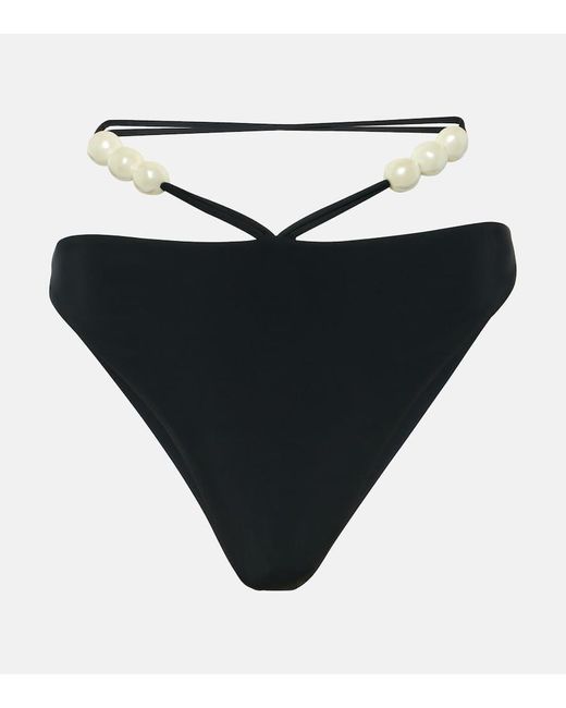 Braga de bikini con cuentas Magda Butrym de color Black