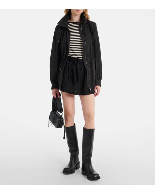 Moncler Black Jacke Enet Aus Twill